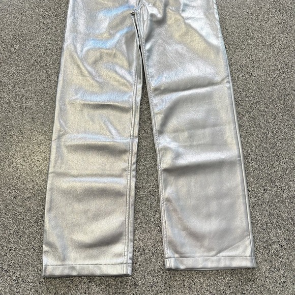 Abercrombie & Fitch Pants Womens 2 26x27.5 High Rise 90's Relaxed Faux Leather - Picture 3 of 11